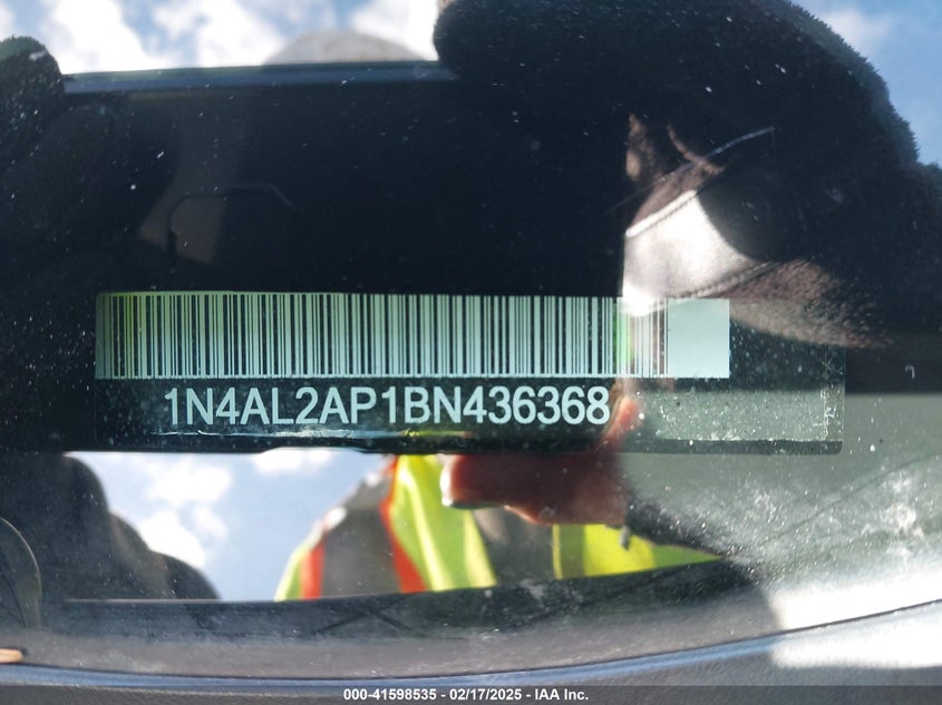 2011 NISSAN ALTIMA VIN: 1N4AL2AP1BN436368