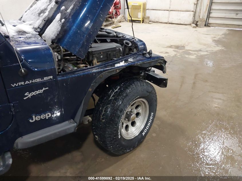 2002 Jeep Wrangler Sport VIN: 1J4FA49S42P762707 Lot: 41599892