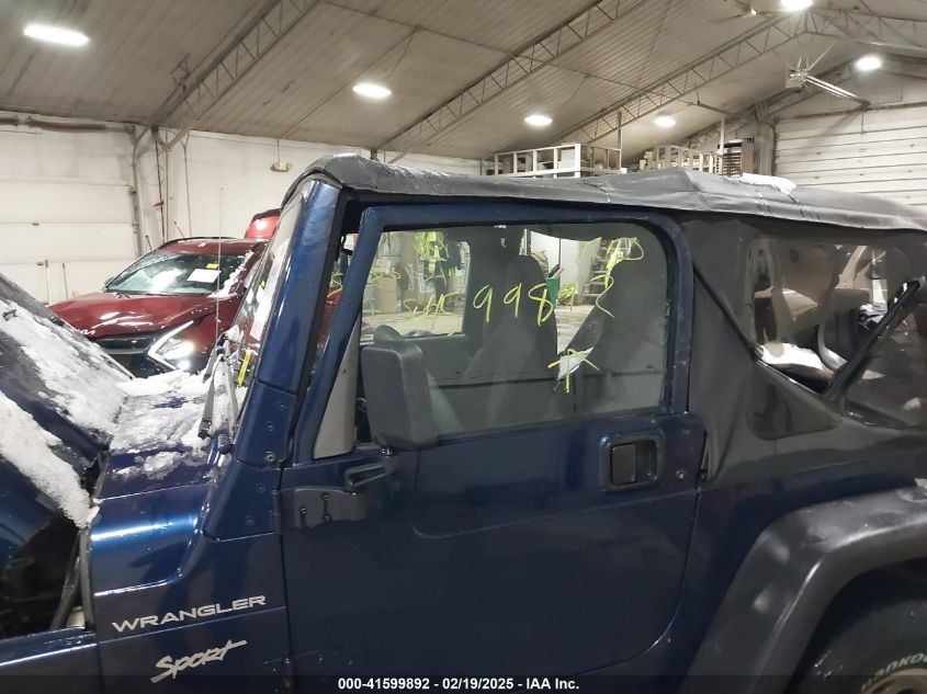 2002 Jeep Wrangler Sport VIN: 1J4FA49S42P762707 Lot: 41599892