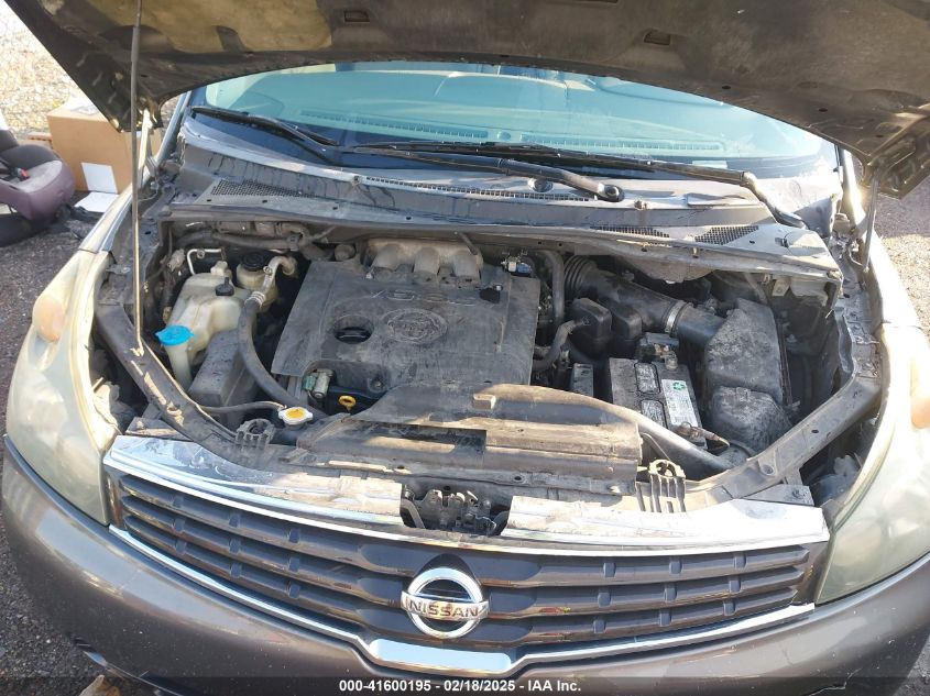 2008 Nissan Quest 3.5 S VIN: 5N1BV28U48N113666 Lot: 41600195