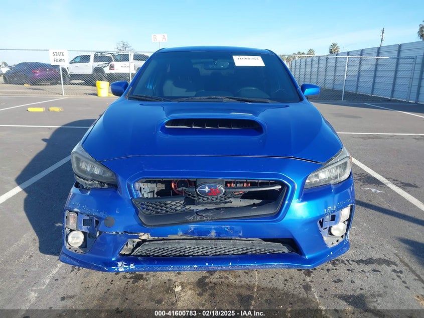 2015 SUBARU WRX VIN: JF1VA1A67F9823689