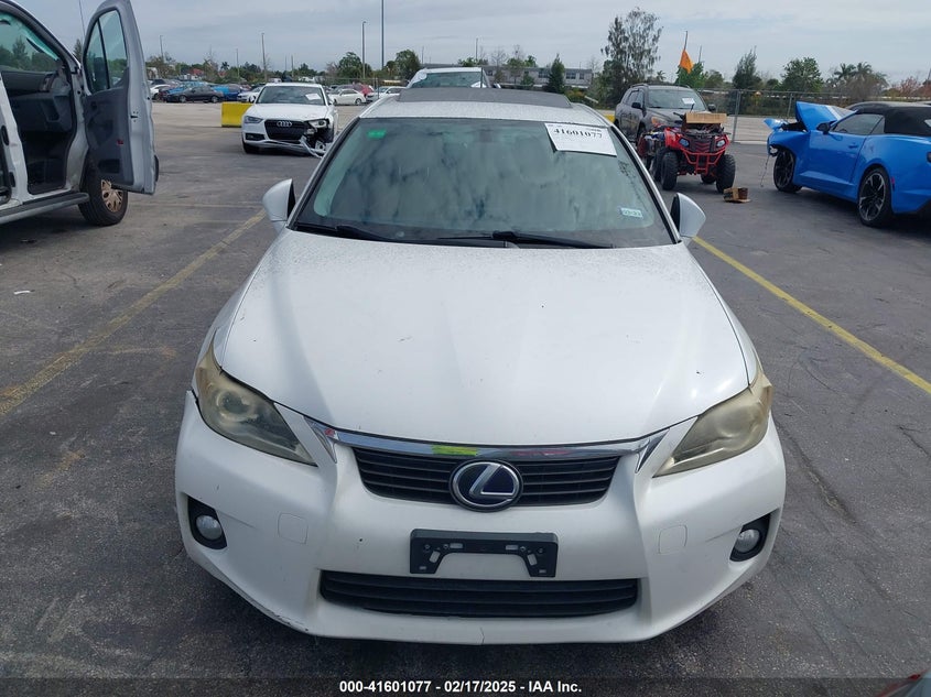 2012 LEXUS CT 200H VIN: JTHKD5BH8C2082046