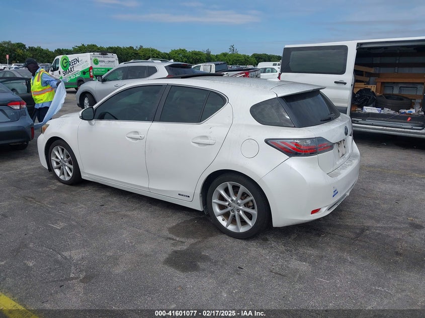 2012 LEXUS CT 200H VIN: JTHKD5BH8C2082046