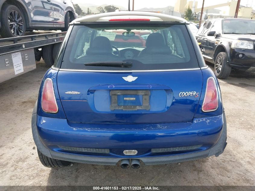 2003 Mini Cooper S VIN: WMWRE33433TD72153 Lot: 41601153
