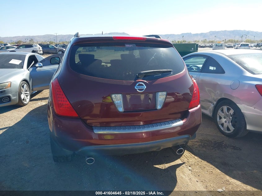 2007 Nissan Murano VIN: JNBAZ08W37W626009 Lot: 41604645