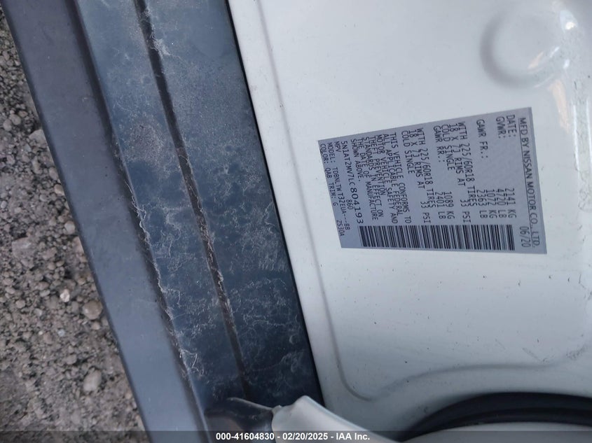 2020 NISSAN ROGUE SV INTELLIGENT AWD - 5N1AT2MV7LC804193