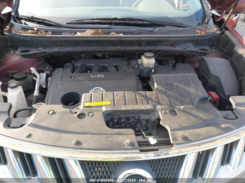 2009 Nissan Murano Sl VIN: JN8AZ18U39W107033 Lot: 41605094