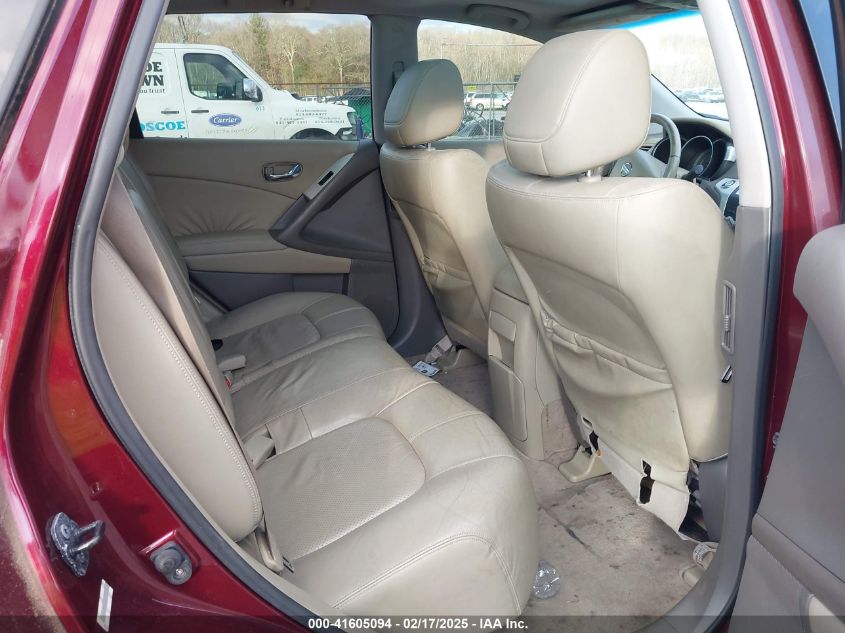 2009 Nissan Murano Sl VIN: JN8AZ18U39W107033 Lot: 41605094