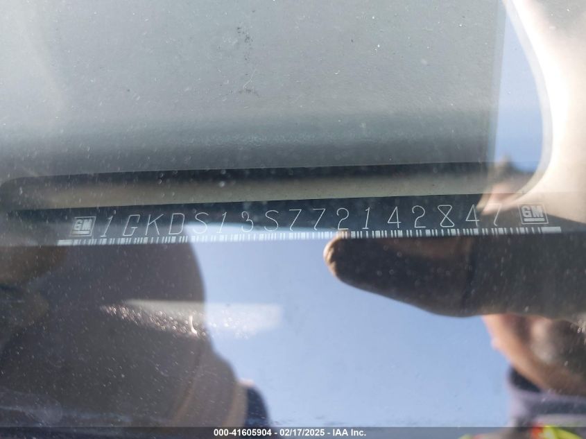 2007 GMC Envoy Sle VIN: 1GKDS13S772142847 Lot: 41605904