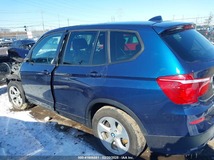 2012 BMW X3 xDrive28I VIN: 5UXWX5C53CL724986 Lot: 41606581