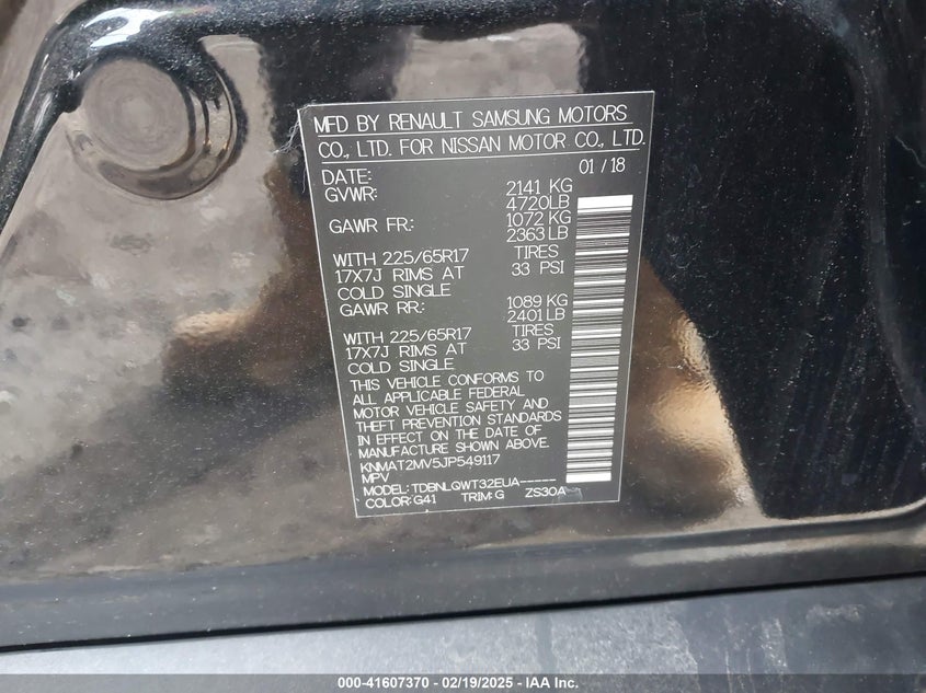 2018 NISSAN ROGUE SV - KNMAT2MV5JP549117