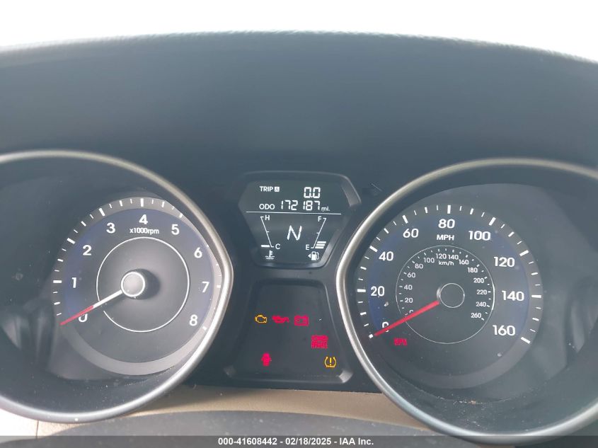 2013 Hyundai Elantra Gls VIN: 5NPDH4AE9DH198436 Lot: 41608442