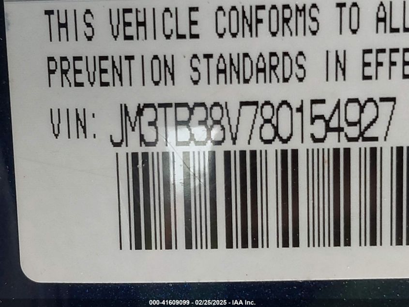 2008 Mazda Cx-9 Touring VIN: JM3TB38V780154927 Lot: 41609099