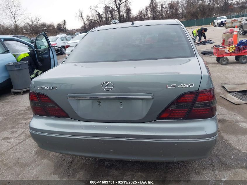 2003 Lexus Ls 430 VIN: JTHBN30F130116472 Lot: 41609751