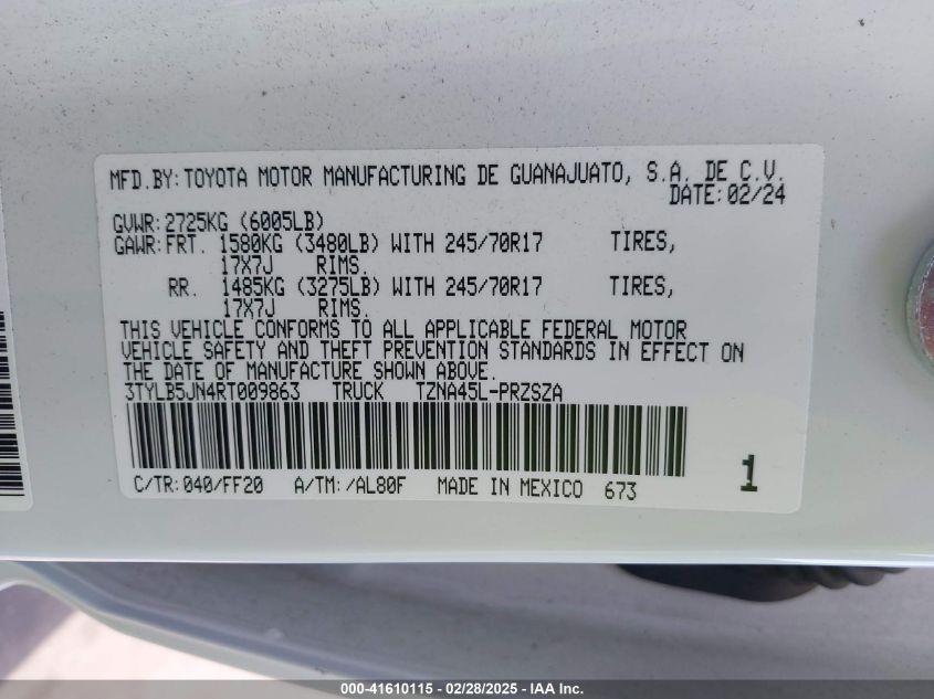 2024 Toyota Tacoma - 3TYLB5JN4RT009863