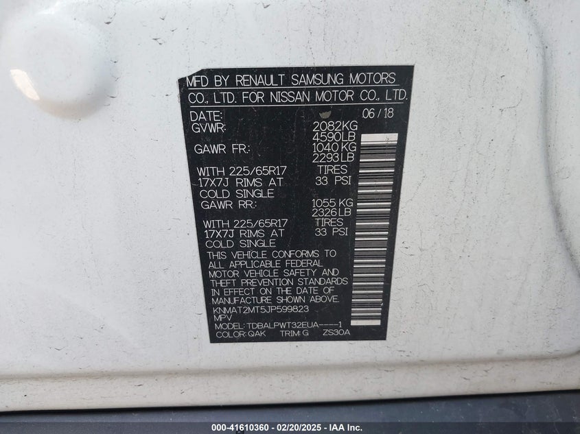 2018 NISSAN ROGUE S - KNMAT2MT5JP599823