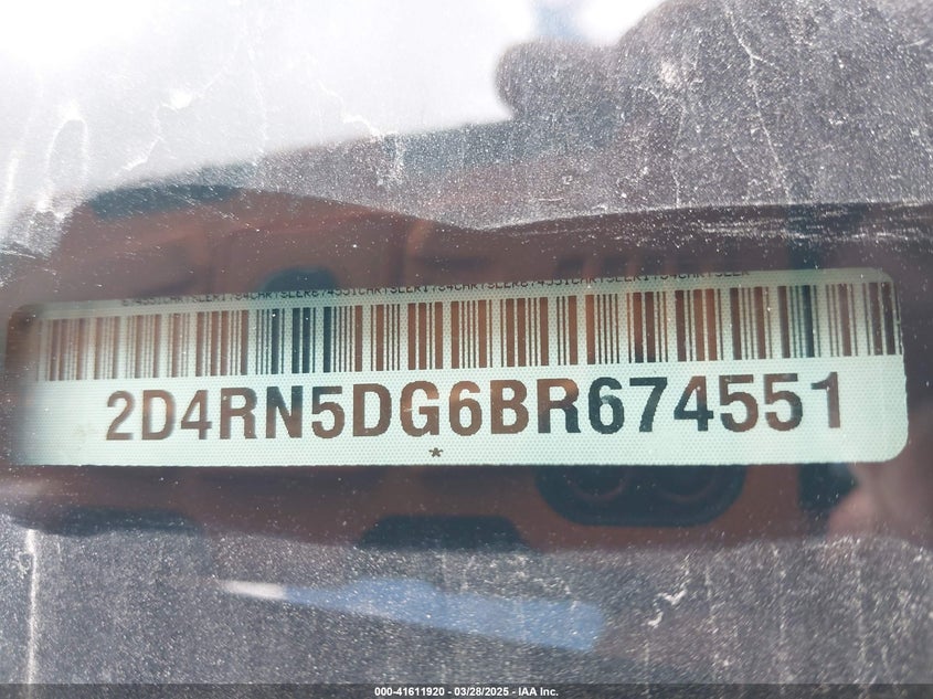 2D4RN5DG6BR674551 2011 DODGE CARAVAN photo no. 9