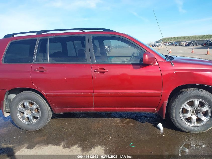 2005 Toyota Highlander V6 VIN: JTEGP21AX50074526 Lot: 41612972