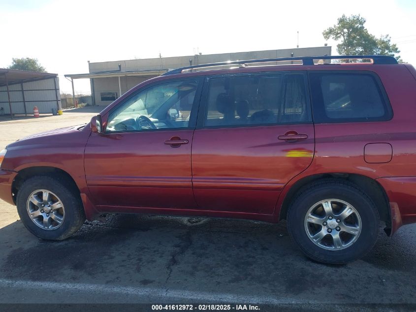 2005 Toyota Highlander V6 VIN: JTEGP21AX50074526 Lot: 41612972