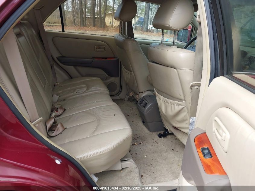 2000 Lexus Rx 300 VIN: JT6HF10U6Y0144388 Lot: 41613434