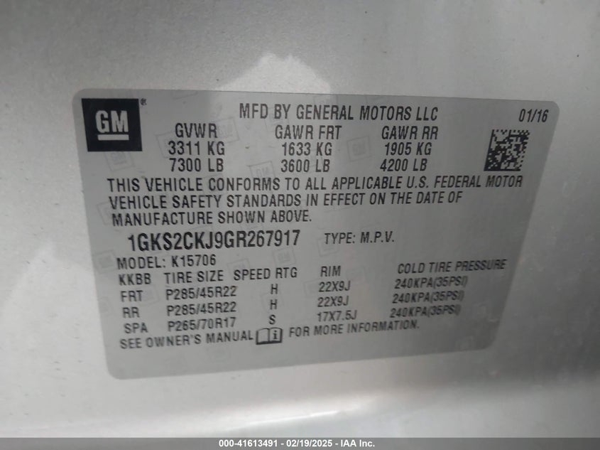 2016 GMC YUKON DENALI - 1GKS2CKJ9GR267917