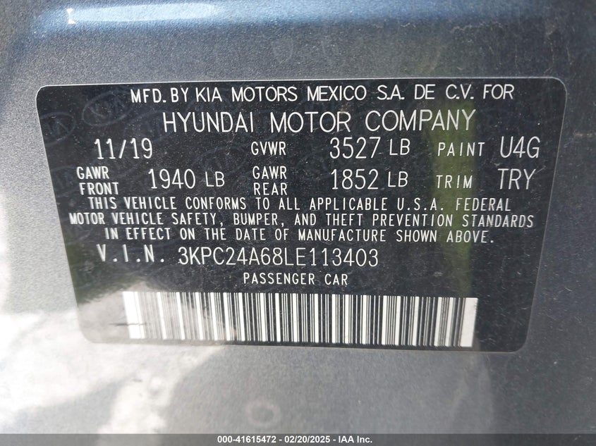 2020 HYUNDAI ACCENT SE - 3KPC24A68LE113403