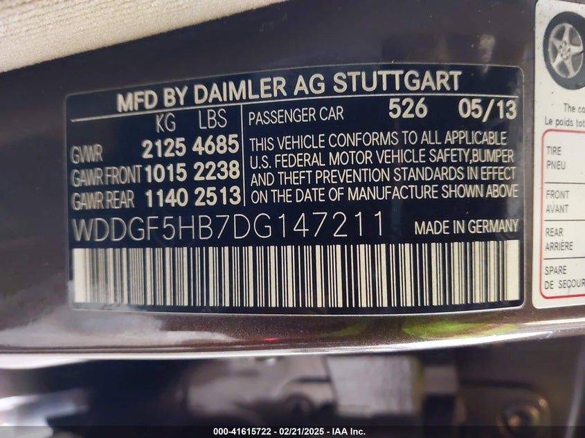 2013 MERCEDES-BENZ C 350 SPORT - WDDGF5HB7DG147211