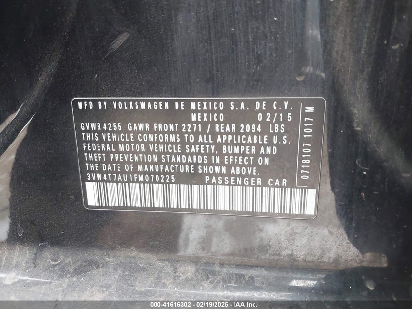 2015 VOLKSWAGEN GOLF GTI 2.0T SE 4-DOOR - 3VW4T7AU1FM070225