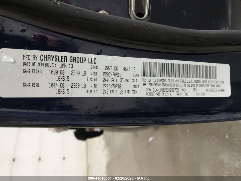 2013 JEEP PATRIOT SPORT - 1C4NJRBB9DD280795