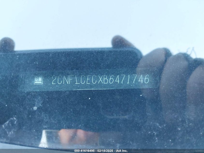 2011 Chevrolet Equinox Ls VIN: 2CNFLCECXB6471746 Lot: 41616495