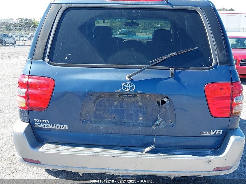 2002 Toyota Sequoia Sr5 V8 VIN: 5TDZT34A62S130108 Lot: 41617210