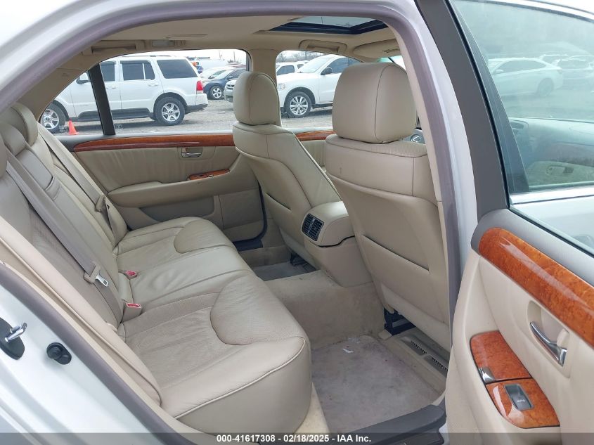 2004 Lexus Ls 430 VIN: JTHBN36F040151853 Lot: 41617308