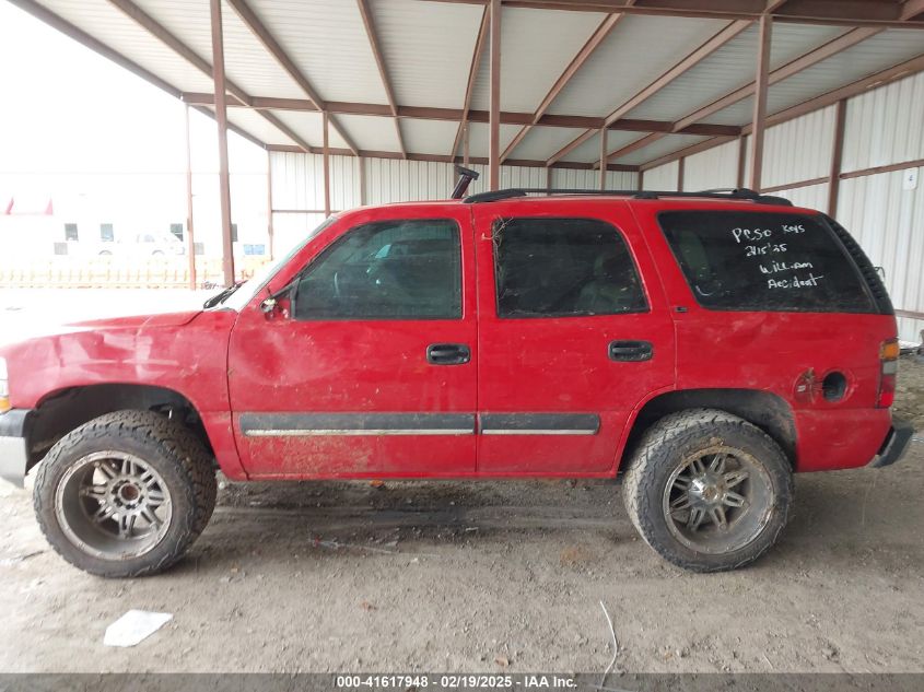 2002 Chevrolet Tahoe Ls VIN: 1GNEC13Z52R148406 Lot: 41617948