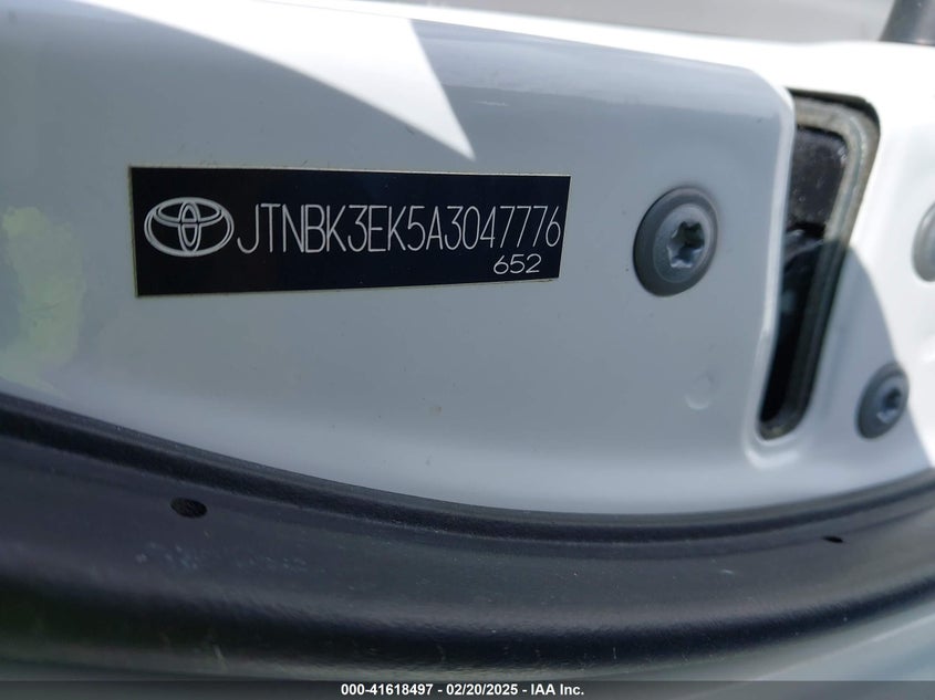 2010 TOYOTA CAMRY VIN: JTNBK3EK5A3047776