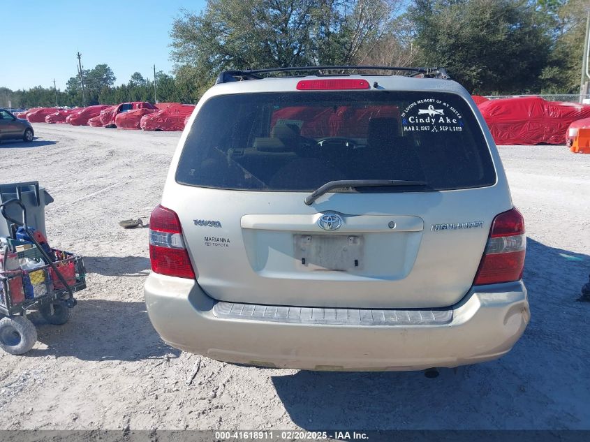 2006 Toyota Highlander VIN: JTEGD21AX60155195 Lot: 41618911