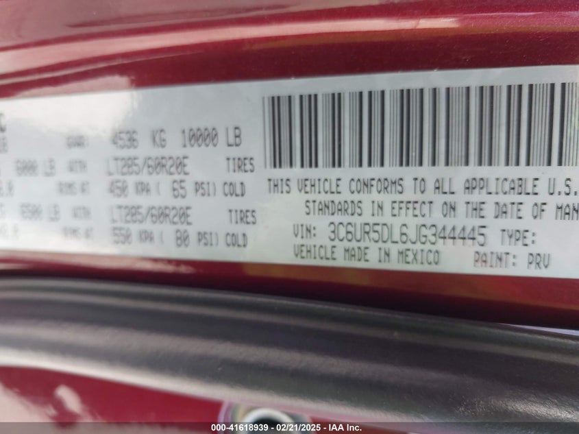 2018 RAM 2500 BIG HORN  4X4 6'4 BOX - 3C6UR5DL6JG344445