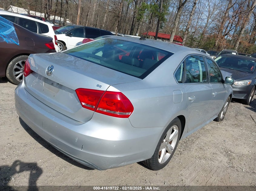 2013 VOLKSWAGEN PASSAT VIN: 1VWBP7A34DC064498