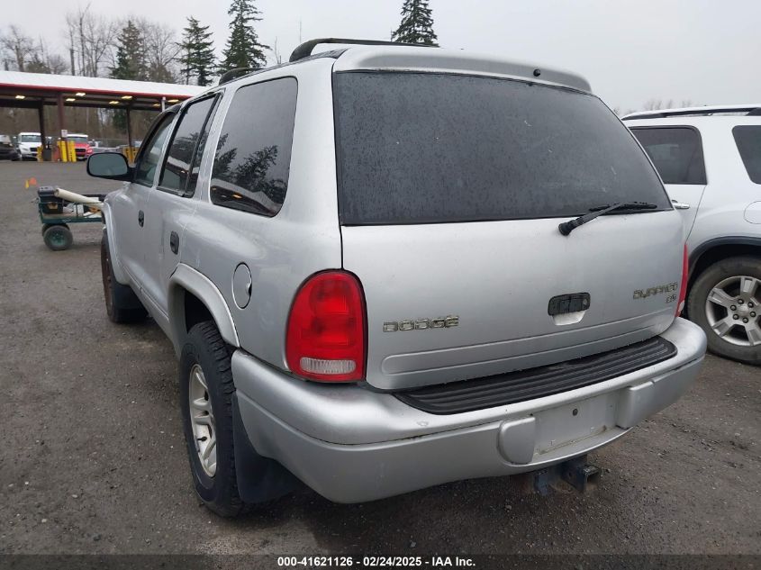 2003 Dodge Durango VIN: ID4HS48N23F544055 Lot: 41621126