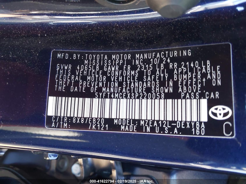 2025 TOYOTA COROLLA XSE - 5YFT4MCEXSP220058