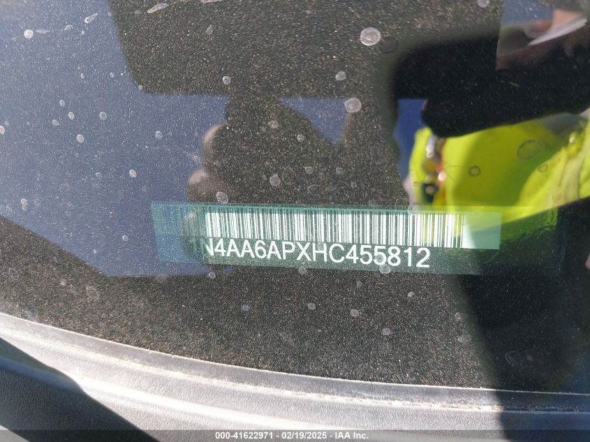 2017 Nissan Maxima 3.5 Sr VIN: 1N4AA6APXHC455812 Lot: 41622971