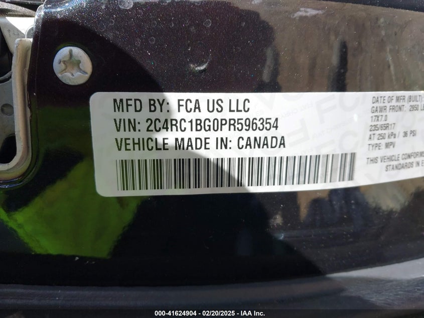 2023 CHRYSLER PACIFICA TOURING L - 2C4RC1BG0PR596354