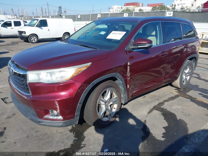 2014 TOYOTA HIGHLANDER LIMITED V6 - 5TDYKRFH6ES025844