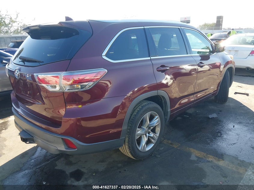2014 TOYOTA HIGHLANDER LIMITED V6 - 5TDYKRFH6ES025844