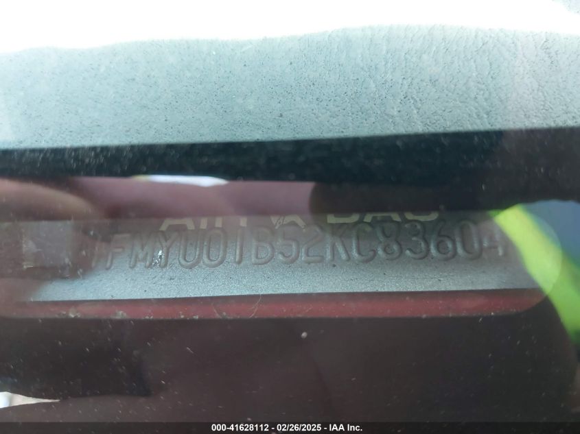 2002 Ford Escape Xls VIN: 1FMYU01B52KC83604 Lot: 41628112