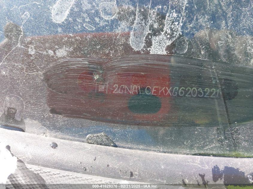 2016 Chevrolet Equinox Lt VIN: 2GNALCEKXG6203221 Lot: 41629370