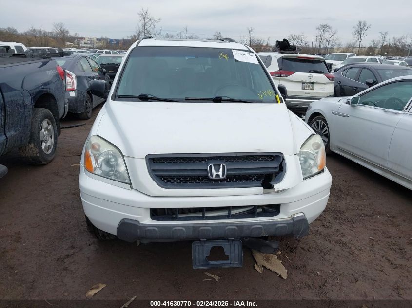 2005 Honda Pilot Ex-L VIN: 5FNYF18525B040614 Lot: 41630770