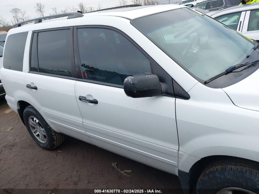 2005 Honda Pilot Ex-L VIN: 5FNYF18525B040614 Lot: 41630770