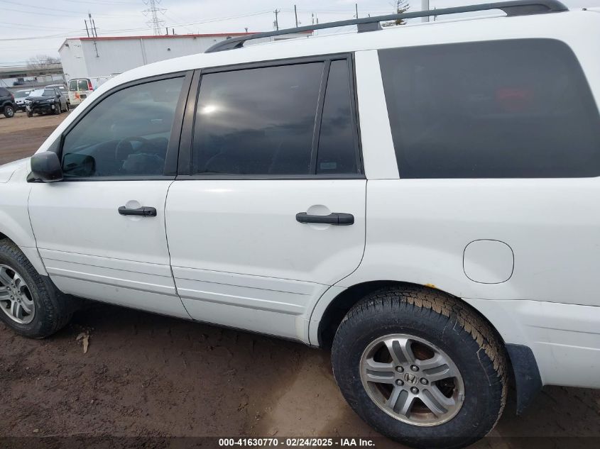 2005 Honda Pilot Ex-L VIN: 5FNYF18525B040614 Lot: 41630770