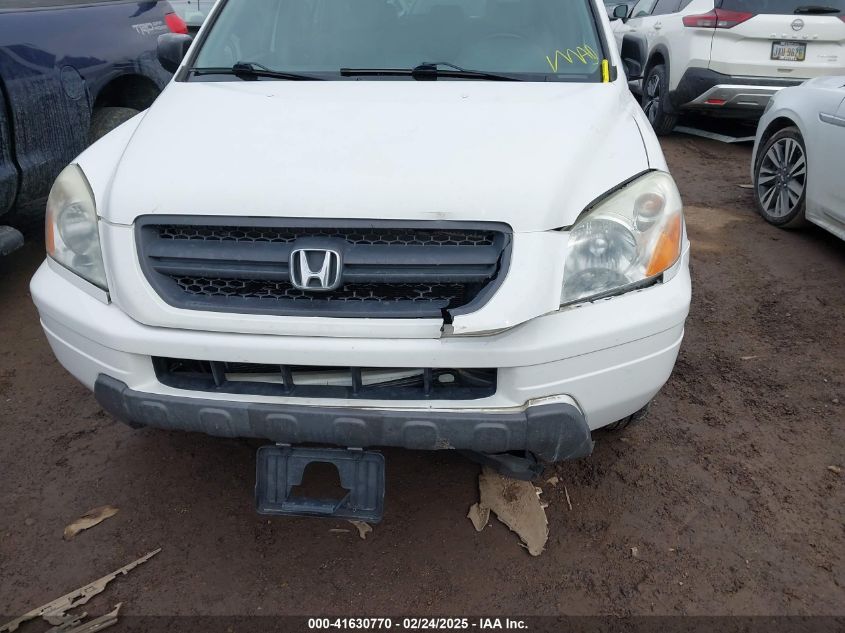 2005 Honda Pilot Ex-L VIN: 5FNYF18525B040614 Lot: 41630770