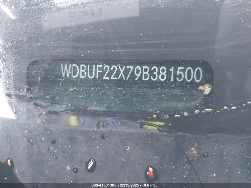 2009 Mercedes-Benz E 320 Bluetec VIN: WDBUF22X79B381500 Lot: 41631305